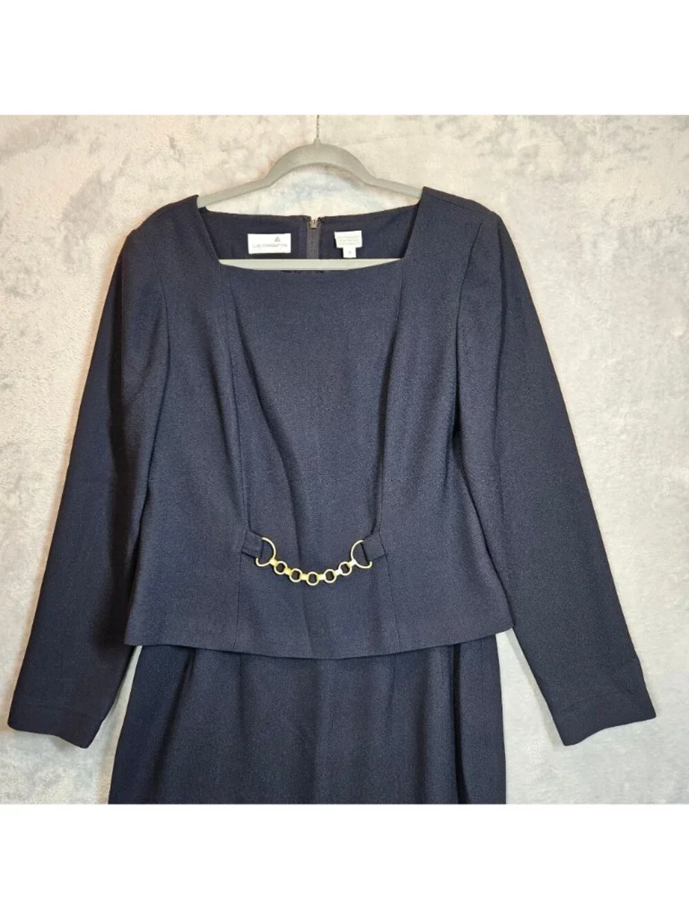 Liz Claiborne blouse skirt set Womens 8 Black Career Business Party Formal Class